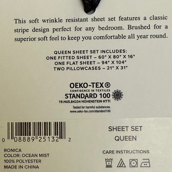 UGG Stripe Queen Size Sheet Set - Picture 4 of 5